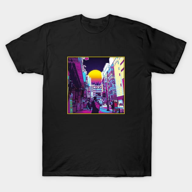 Neon Akiba T-Shirt by ChrisOConnell